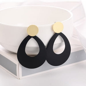 WBU Women's Fine Fashion Elegant Gold Tone Geometric Drop Earrings - Divine Inspiration Styles
