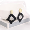 WBU Women's Fine Fashion Elegant Gold Tone Geometric Drop Earrings - Divine Inspiration Styles