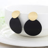 WBU Women's Fine Fashion Elegant Gold Tone Geometric Drop Earrings - Divine Inspiration Styles