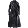 LAUTARO Women's Fashion Premium Quality Long Black Leather Trench Coat - Divine Inspiration Styles