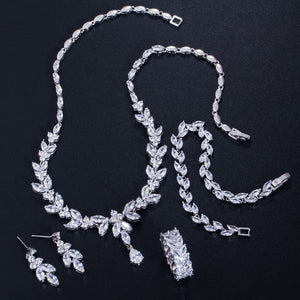 CWW Women's Fashion Elegant Vintage 4PCS Brilliant Premium Quality Jewelry Set - Divine Inspiration Styles