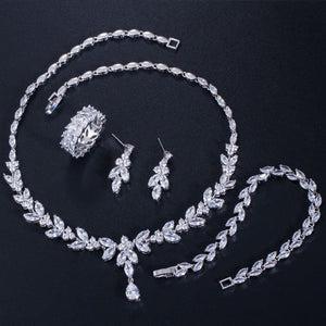 CWW Women's Fashion Elegant Vintage 4PCS Brilliant Premium Quality Jewelry Set - Divine Inspiration Styles