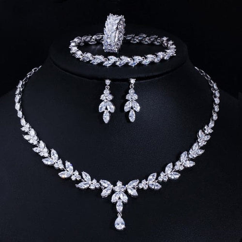 CWW Women's Fashion Elegant Vintage 4PCS Brilliant Premium Quality Jewelry Set - Divine Inspiration Styles