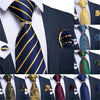 DBG VIP Design Collection Men's Fashion Golden Yellow 100% Premium Quality Silk Tie Set with Ring & Handkerchief - Divine Inspiration Styles