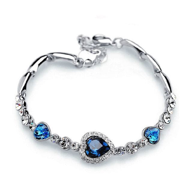 ILOVELIFE Women's Fine Fashion Ocean Heart Crystal Rhinestone Bracelet Jewelry - Divine Inspiration Styles