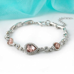 ILOVELIFE Women's Fine Fashion Ocean Heart Crystal Rhinestone Bracelet Jewelry - Divine Inspiration Styles