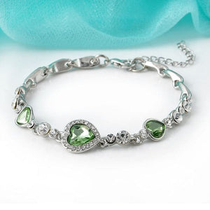 ILOVELIFE Women's Fine Fashion Ocean Heart Crystal Rhinestone Bracelet Jewelry - Divine Inspiration Styles