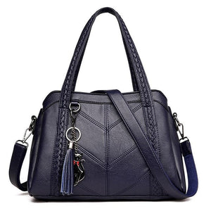 SMZA Design Women's Fashion Elegant Luxury Style 100% Genuine Leather Shoulder Handbag - Divine Inspiration Styles
