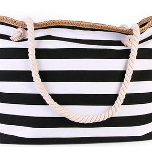 CFIT Women's Fashion Stylish Luxury Vacation Designer Stripes Beach Tote Bag - Divine Inspiration Styles