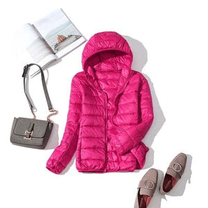 GODLIKE Women's Pure Color Trendy Autumn Winter Spring Fashion Ultralight Parka Jacket - Divine Inspiration Styles