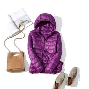 GODLIKE Women's Pure Color Trendy Autumn Winter Spring Fashion Ultralight Parka Jacket - Divine Inspiration Styles