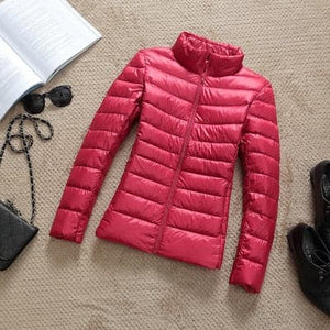 GODLIKE Women's Pure Color Trendy Autumn Winter Spring Fashion Ultralight Parka Jacket - Divine Inspiration Styles