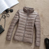 GODLIKE Women's Pure Color Trendy Autumn Winter Spring Fashion Ultralight Parka Jacket - Divine Inspiration Styles