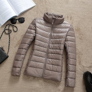 GODLIKE Women's Pure Color Trendy Autumn Winter Spring Fashion Ultralight Parka Jacket - Divine Inspiration Styles