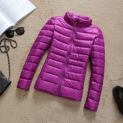 GODLIKE Women's Pure Color Trendy Autumn Winter Spring Fashion Ultralight Parka Jacket - Divine Inspiration Styles