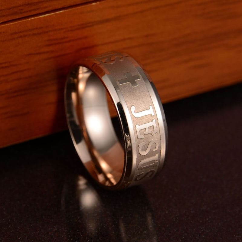JESUS Cross Prayer Bible Faith Letter Multi Design Statement Ring for ...