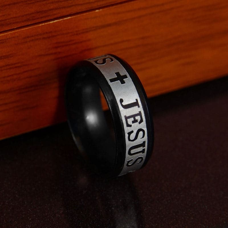 JESUS Cross Prayer Bible Faith Letter Multi Design Statement Ring for ...