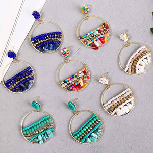 LDP Women's Fashion Bohemian Style Handmade Beaded Drop Earrings - Divine Inspiration Styles