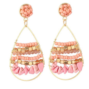 LDP Women's Fashion Bohemian Style Handmade Beaded Drop Earrings - Divine Inspiration Styles