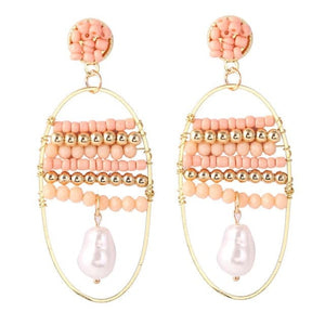 LDP Women's Fashion Bohemian Style Handmade Beaded Drop Earrings - Divine Inspiration Styles