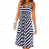 ICELEN Women's Fun Fashion Trendy Summer Sleeveless Stripes Dress - Divine Inspiration Styles