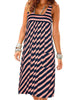 ICELEN Women's Fun Fashion Trendy Summer Sleeveless Stripes Dress - Divine Inspiration Styles