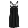 ICELEN Women's Fun Fashion Trendy Summer Sleeveless Stripes Dress - Divine Inspiration Styles
