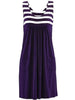 ICELEN Women's Fun Fashion Trendy Summer Sleeveless Stripes Dress - Divine Inspiration Styles