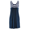 ICELEN Women's Fun Fashion Trendy Summer Sleeveless Stripes Dress - Divine Inspiration Styles