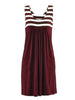 ICELEN Women's Fun Fashion Trendy Summer Sleeveless Stripes Dress - Divine Inspiration Styles