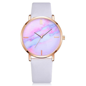 LVPAI Women's Fashion Elegant Style Premium Quality Marble Dial Dress Quartz Watch - Divine Inspiration Styles