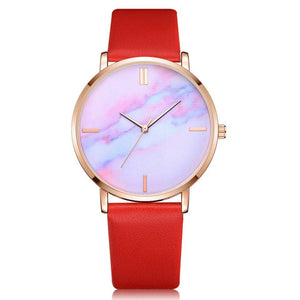 LVPAI Women's Fashion Elegant Style Premium Quality Marble Dial Dress Quartz Watch - Divine Inspiration Styles