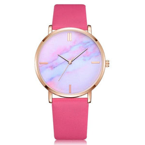 LVPAI Women's Fashion Elegant Style Premium Quality Marble Dial Dress Quartz Watch - Divine Inspiration Styles