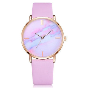 LVPAI Women's Fashion Elegant Style Premium Quality Marble Dial Dress Quartz Watch - Divine Inspiration Styles