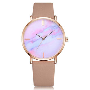 LVPAI Women's Fashion Elegant Style Premium Quality Marble Dial Dress Quartz Watch - Divine Inspiration Styles