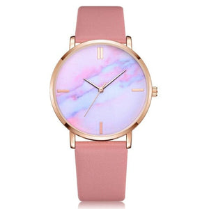 LVPAI Women's Fashion Elegant Style Premium Quality Marble Dial Dress Quartz Watch - Divine Inspiration Styles