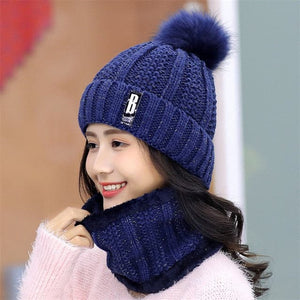 SPK Brand Women's Winter Fashion Knitted Beanie Cap & Infinity Scarf - Divine Inspiration Styles