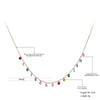 LKR Women's Fine Fashion Trendy Bohemian Style Colorful CZ Necklace - Divine Inspiration Styles