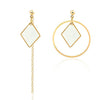 X&P Women's Fine Fashion Elegant Style Heart Shape Geometric Drop Earrings - Divine Inspiration Styles