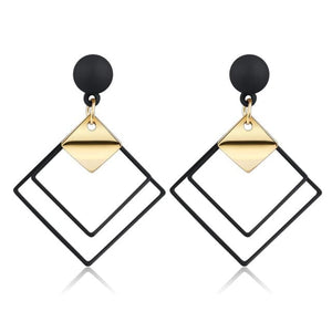 X&P Women's Fine Fashion Elegant Style Heart Shape Geometric Drop Earrings - Divine Inspiration Styles