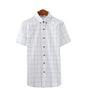 VINCENT Design Men's Trendy Fashion Casual Short Sleeves Plaid Business Dress Shirt - Divine Inspiration Styles