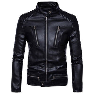 FAVOCENT Design Men's Fashion Premium Quality Leather Coat Biker Jacket - Divine Inspiration Styles