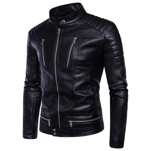 FAVOCENT Design Men's Fashion Premium Quality Leather Coat Biker Jacket - Divine Inspiration Styles