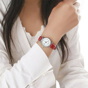ILOVELIFE Women's Fine Fashion Genuine Leather Classic Round Dial Watch - Divine Inspiration Styles