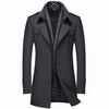 RUEL Design Men's Fashion Premium Quality Stylish Long Wool Blend Trench Coat Jacket - Divine Inspiration Styles