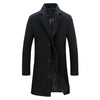 BRADFORD Design Collection Men's Fashion Premium Quality Long Wool Blend Solid Coat - Divine Inspiration Styles
