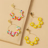 LDP Women's Fashion Statement Design Beaded Flower Style Earrings - Divine Inspiration Styles