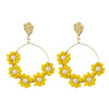 LDP Women's Fashion Statement Design Beaded Flower Style Earrings - Divine Inspiration Styles