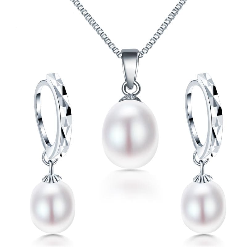 DAINASHI Women's Fine Fashion Diamond Accent Genuine Pearl Jewelry Set - Divine Inspiration Styles