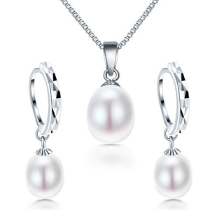 DAINASHI Women's Fine Fashion Diamond Accent Genuine Pearl Jewelry Set - Divine Inspiration Styles